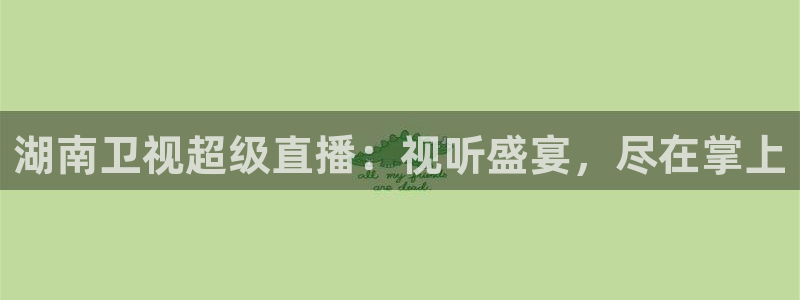 熊猫直播免费观看：湖南卫视超级直播：视听盛宴，尽在掌上